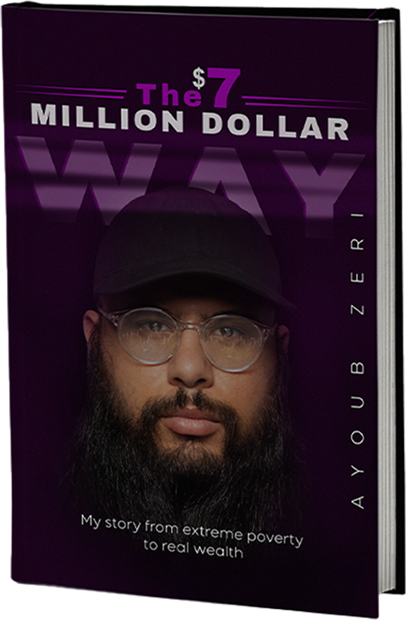 الغلاف الأصلي لكتاب The 7 Million Dollar Way، تأليف أيوب زيري